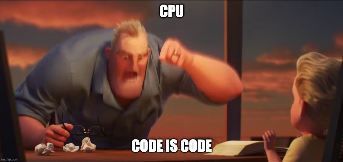 code is code!